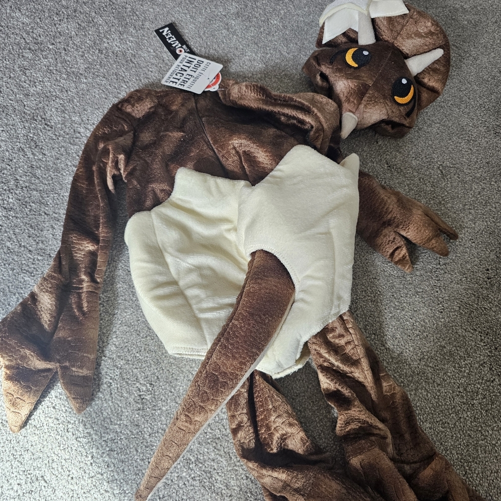Baby Brown Triceratops Costume with Cream Egg - Unbranded - Picture 5 of 13